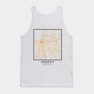 MEMPHIS TENNESSEE CITY STREET MAP ART Tank Top